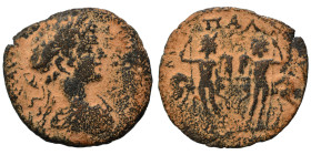 SYRIA, Seleucis and Pieria. Paltus. Paltus. Caracalla, 198-217. Ae (bronze, 5.55 g, 26 mm). Laureate, draped, and cuirassed bust right. ΠΑΛ-[ΤΗΝωΝ] Di...