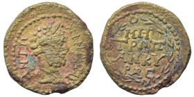 GALATIA. Ancyra. Caracalla, 198-217. Ae (3.96 g, 18 mm). Laureate bust of Caracalla right. Rev. MH TPOΠ ANKY PAC with wreath. Lindgren & Kovacs 1681. ...