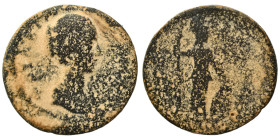 ACHAEA, Aegaea (?). Plautilla. Augusta, 202-205. Assarion (bronze, 4.48 g, 22 mm). Draped bust right. Rev. Athena standing right, holding spear and sh...