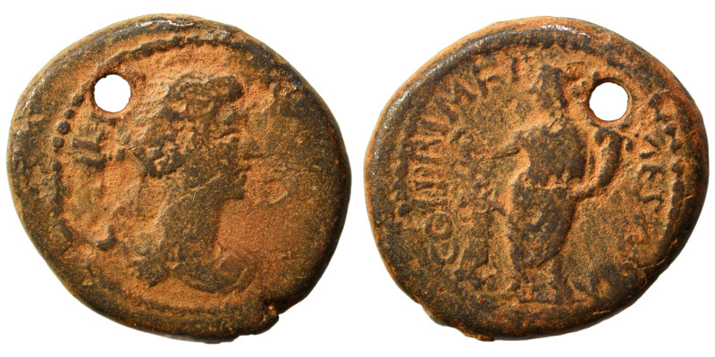 JUDAEA, Caesarea Maritima. Lucilla, Augusta, 164-182. Ae (bronze, 8.96 g, 22 mm)...