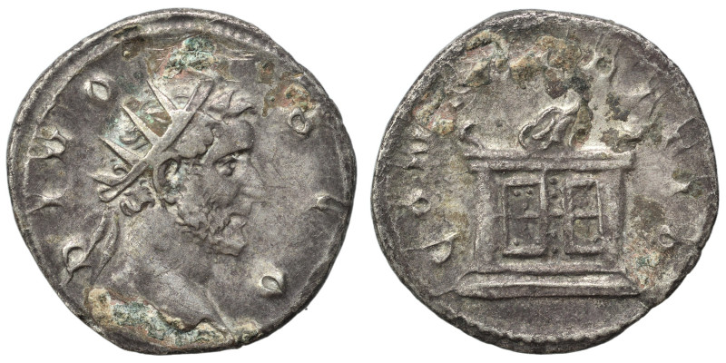 Divus Antoninus Pius. Died 161 AD. Antoninianus (silver, 3.34 g, 22 mm), consecr...