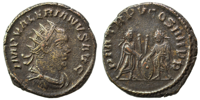 Valerian I, 253-260. Antoninianus (bronze, 3.70 g, 20 mm). Antioch. Radiate, dra...