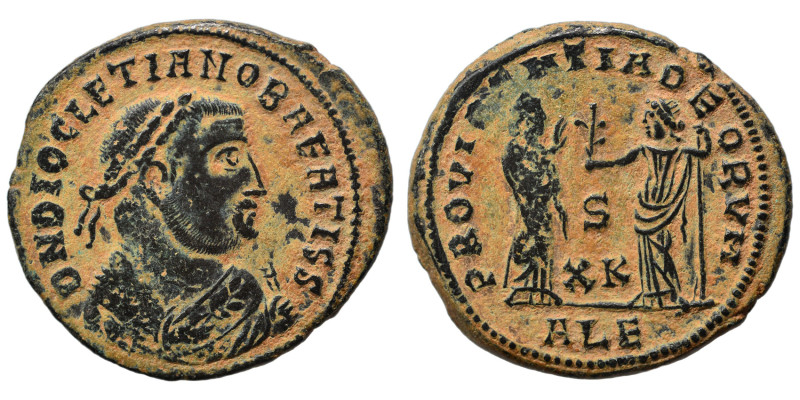 Diocletian, as Senior Augustus, 305-312. Follis (bronze, 6.09 g, 25 mm) D N DIOC...