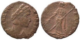 Helena, 324-328/30. Ae (bronze, 1.22 g, 14 mm). FL IVL HELENAE AVG Diademed and draped bust of Helena to right. Rev. PAX PVBLICA Pax standing front, h...