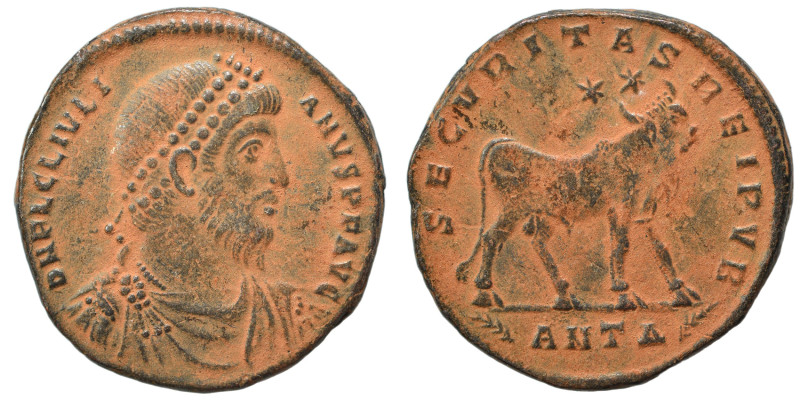 Julian II, 360-363. Double Maiorina (bronze, 8.31 g, 26 mm), Antioch. D N FL CL ...