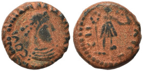 Barbaric or vandals imitation of Roman follis. Ae (bronze, 1.96 g, 12 mm). Nearly very fine.