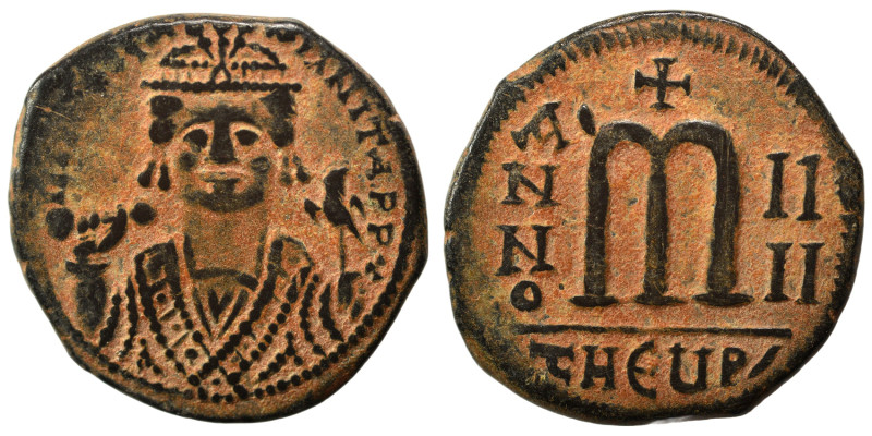 Tiberius II Constantine, 578-582. Follis (bronze, 11.64 g, 30 mm), Theoupolis (A...