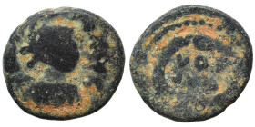 VANDALS. Pseudo-Imperial coinage. Circa 6th century AD. Nummus (bronze, 1.08 g, 12 mm). In the name of Justinian I. Uncertain North African mint. Diad...