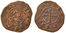 CRUSADERS. Principality of Antioch. Bohémond III, 1149-1163. Denier (bronze, 0.71 g, 16 mm) +PRIN•CEPS, retrograde S flanked by four pellets. Rev. +AN...