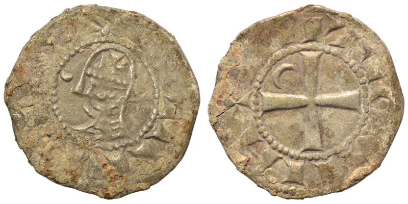 CRUSADERS. Principality of Antioch. Bohémond III, 1163-1201. Denier (silver, 0.9...