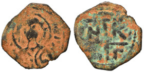 CRUSADERS (?) Uncertain. Ae (bronze, 1.70 g, 23 mm). Nimbate bust of Christ facing. Rev. Cross potent on two steps, N/K in upper angles, Γ in bottom l...