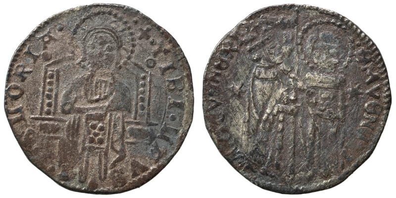 ITALY. Venice. Antonio Veniero, 1382-1400. Grosso (silver, 1.82 g, 21 mm). ANTO'...