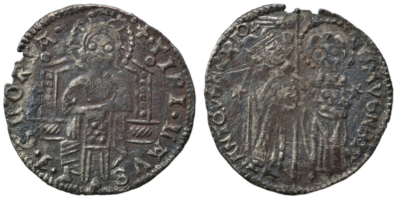 ITALY. Venice. Antonio Veniero, 1382-1400. Grosso (silver, 1.73 g, 22 mm). ANTO'...