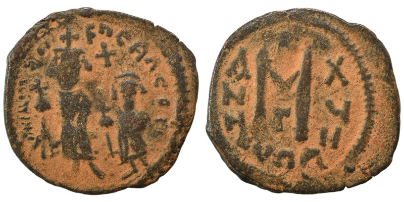 Arab-Byzantine. Circa 640-650. Imitating 'Cyprus follis of Heraclius", 610-641. ...