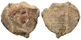 Greek-Roman. Circa 1st-3rd centuries AD. Terracotta token. 1.97 g, 18 mm.