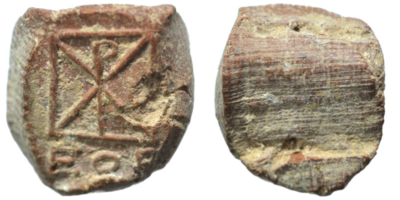 Greek-Roman. Circa 1st-3rd centuries AD. Terracotta token. 1.11 g, 14 mm.