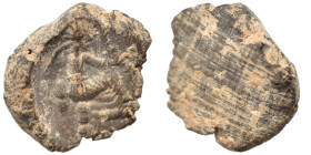 Greek-Roman. Circa 1st-3rd centuries AD. Terracotta token. 0.62 g, 14 mm.