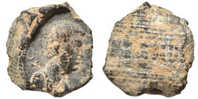 Greek-Roman. Circa 1st-3rd centuries AD. Terracotta token. 0.64 g, 12 mm.