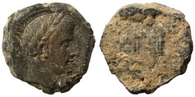 Greek-Roman. Circa 1st-3rd centuries AD. Terracotta token. 3.68 g, 23 mm.