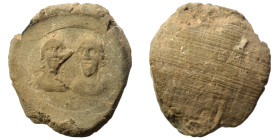 Greek-Roman. Circa 1st-3rd centuries AD. Terracotta token. 5.64 g, 28 mm.