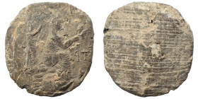 Greek-Roman. Circa 1st-3rd centuries AD. Terracotta token. 3.70 g, 25 mm.