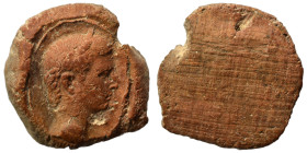 Greek-Roman. Circa 1st-3rd centuries AD. Terracotta token. 4.55 g, 26 mm.