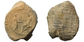 Greek-Roman. Circa 1st-3rd centuries AD. Terracotta token. 4.94 g, 26 mm.