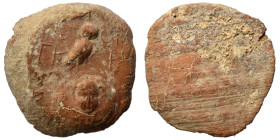 Greek-Roman. Circa 1st-3rd centuries AD. Terracotta token. 2.51 g, 22 mm.
