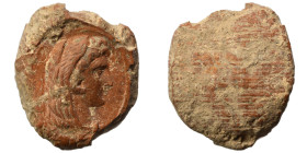 Greek-Roman. Circa 1st-3rd centuries AD. Terracotta token. 1.72 g, 19 mm.