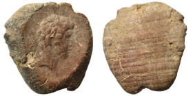 Greek-Roman. Circa 1st-3rd centuries AD. Terracotta token. 0.62 g, 14 mm.