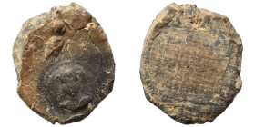 Greek-Roman. Circa 1st-3rd centuries AD. Terracotta token. 2.55 g, 23 mm.