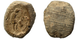 Greek-Roman. Circa 1st-3rd centuries AD. Terracotta token. 0.93 g, 15 mm.