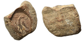Greek-Roman. Circa 1st-3rd centuries AD. Terracotta token. 0.63 g, 13 mm.