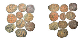 Group lots 10 Byzantine coins. F-VF. As seen, no return.