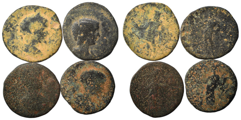 Group lot of 4 Peloponnese coins under Severan reign, various cities. F. As seen...