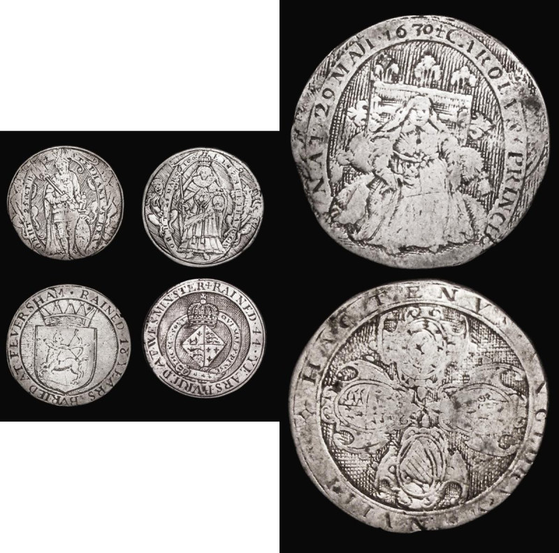 Simon de Passe tokens or counters in silver (3) the designs incuse, Stephen 1154...