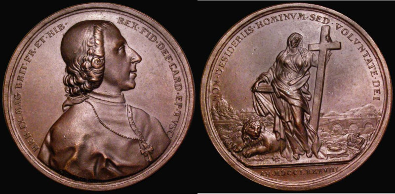 Death of Prince Charles (III) 1788 53mm diameter by G. Hamerani, Bust right, dra...