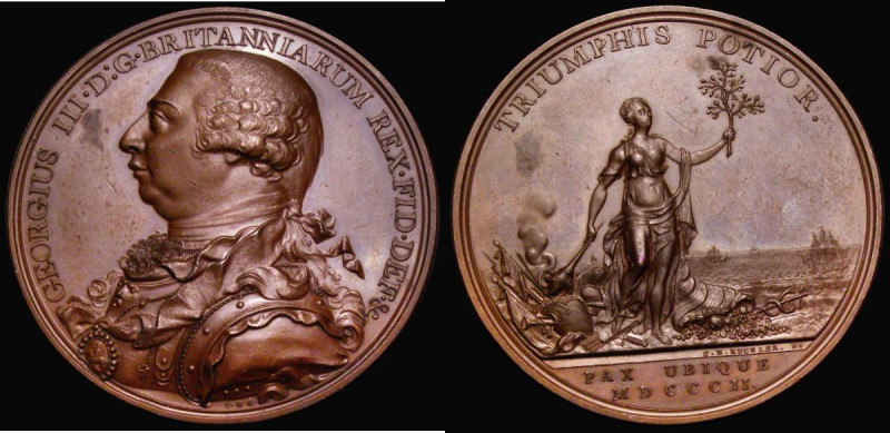 Peace of Amiens 1802 48mm diameter in bronze by C.H. Kuchler. Obverse: Bust left...