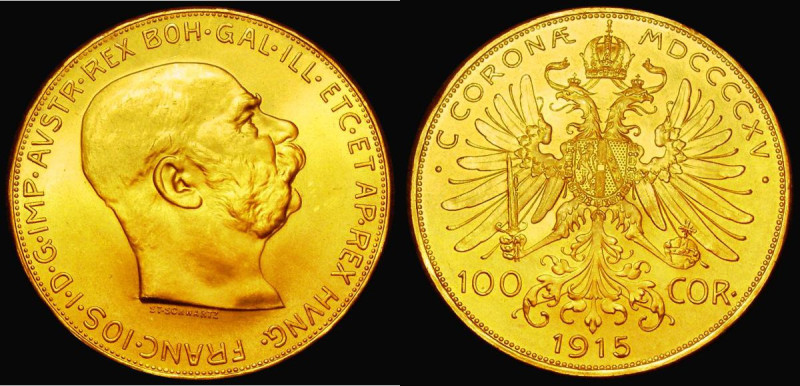 Austria 100 Corona Gold 1915 KM#2819 UNC
Estimate: GBP 1400 - 1700