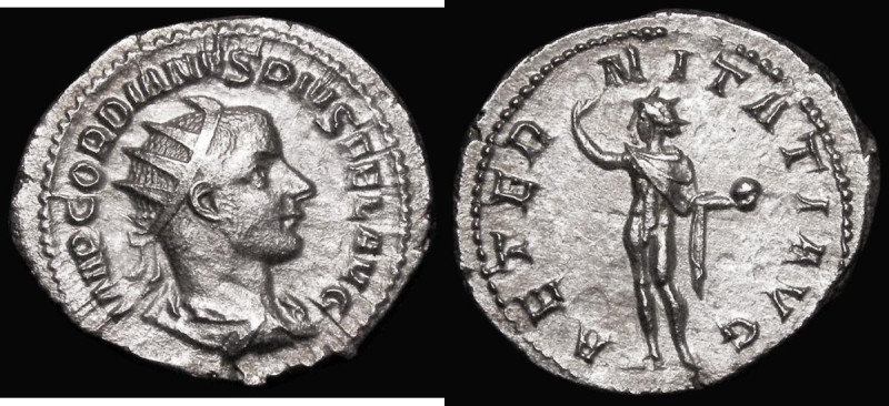 Roman Antoninianus Gordian III (238-244AD) Obverse: Radiate, draped and cuirasse...