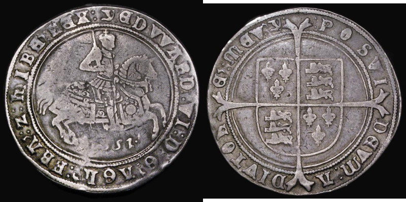 Crown Edward VI 1551 S.2478 mintmark y, 30.51 grammes, About Fine/Fine, 
Estima...