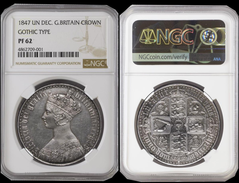 Crown 1847 Gothic NGC PF62 rare and sought after in this choice grade
Estimate:...