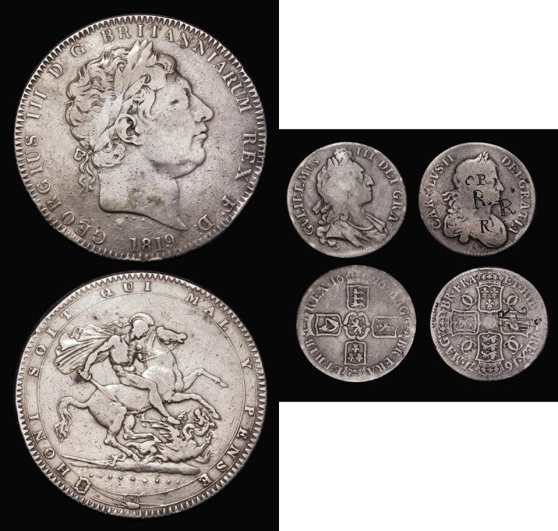 Crowns (3) 1671 VICESIMO TERTIO Second Bust ESC 42, Bull 382, VG with CRRRR engr...