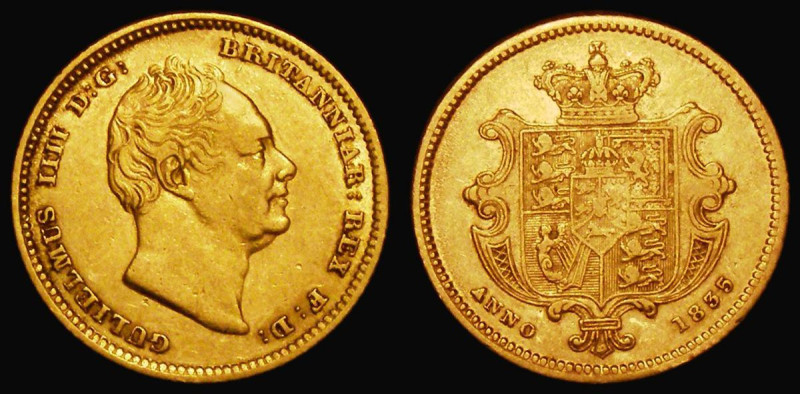 Half Sovereign 1835 Marsh 411, S.3831 NVF/Fine or better, all William IV Half So...