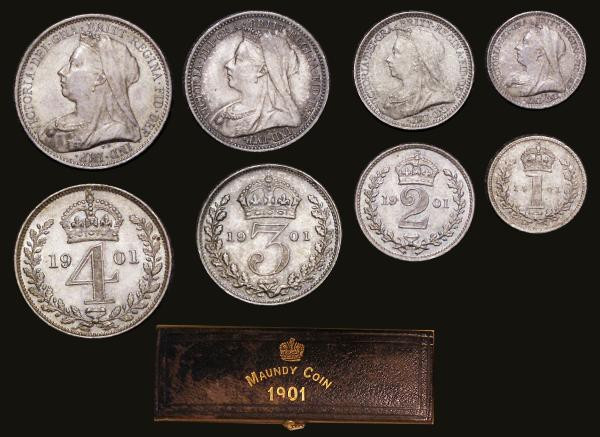 Maundy Set 1901 ESC 2516, Bull 3559 A/UNC and attractively toned, comes with a c...