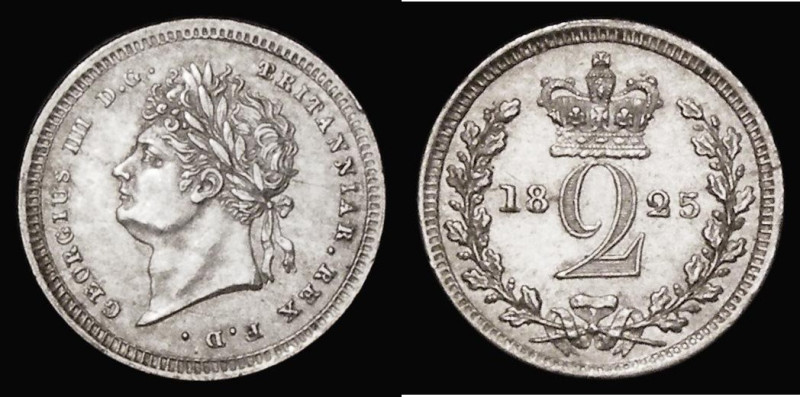 Maundy Twopence 1825 TRITANNIAR obverse legend Bull 2449 About EF
Estimate: GBP...