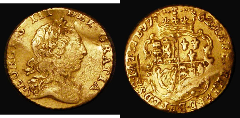 Quarter Guinea 1762 About Fine. Bent and re-straightened
Estimate: GBP 50 - 100