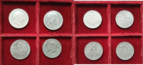 Lotti e Confezioni. Austria. Lotto di 4 pezzi. 2 Scellini 1929, 1930, 1932, 1934. Ag. Mediamente qSPL. (3623)