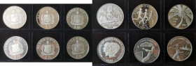 Lotti e Confezioni. Samoa. Lotto di 6 pezzi. Dollaro 1977, 1978, 10 Dollari 1980, 1981, 1991 e 1992. Ag. Proof. qFDC. (7823)