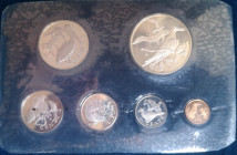 Lotti e Confezioni. Virgin Islands. Set Coin 1974. 6 pezzi. Il dollaro è in Ag. Proof. (6523)